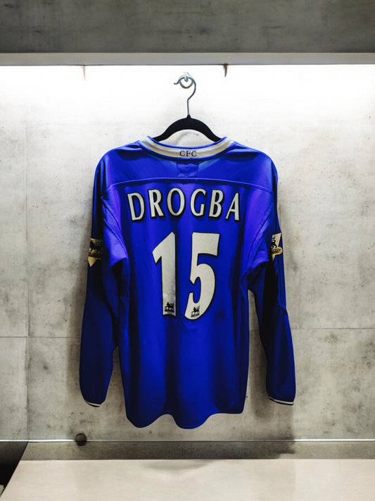 Maillot Chelsea manches longues 2004/2005 floqué Drogba 15#