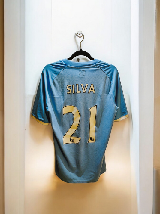 Maillot domicile Manchester City 2010/2011 floqué David Silva 21#